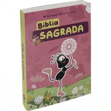 Bíblia Sagrada NTLH para Criança Smilinguido, Letra Regular, com mapa, Capa Brochura Ilustrada: Marrom