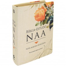 Bíblia Sagrada NAA de Estudo para Mulher, Letra Regular, com mapa, Capa Couro Sintético Ilustrada: Branca