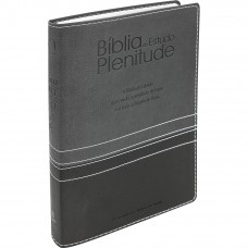 Bíblia de Estudo Plenitude ARA, Letra Regular, com mapa, com índice, Capa Couro Sintético Preta