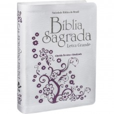 Bíblia Sagrada ARA para Mulher, Letra Grande, Capa Couro Sintético Branca