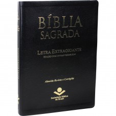 Bíblia Sagrada ARC, Letra Extragigante, com palavras de Jesus destacadas, com índice, Capa Couro Sintético Preta Bíblia Sagrada ARC, Letra Extragigante, com palavras de Jesus destacadas, com índice, Capa Couro Sintético Preta