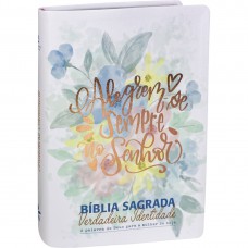 Bíblia Sagrada NAA de Estudo Verdadeira Identidade, Letra Regular, com mapa, Capa Couro Sintético Ilustrada branca