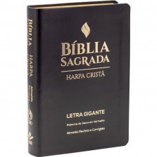 Bíblia Sagrada ARC, Letra Gigante, com palavras de Jesus destacadas, com Harpa Cristã, com mapa, Tamanho Grande, Capa Couro Sintético Preta Bíblia Sagrada ARC, Letra Gigante, com palavras de Jesus destacadas, com Harpa Cristã, com mapa, Tamanho Grande, Capa Couro Sintético Preta
