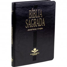 Bíblia Sagrada ARC, Letra Regular, Capa Couro Sintético Preta