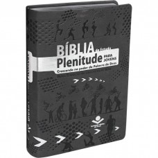 Bíblia de Estudo Plenitude para Jovens NTLH, Letra Regular, com mapa, Capa Couro Sintético Cinza