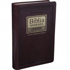 Bíblia Sagrada ARC, Letra Gigante, com palavras de Jesus destacadas, com índice, Capa Couro Sintético Marrom Bíblia Sagrada ARC, Letra Gigante, com palavras de Jesus destacadas, com índice, Capa Couro Sintético Marrom