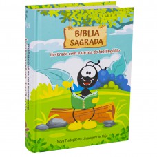 Bíblia Sagrada NTLH Smilingüido para Criança, Letra Maior, com mapa, Capa Dura Ilustrada: Azul-claro