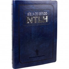 Bíblia de Estudo NTLH - Couro sintético Azul