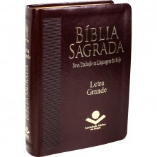 Bíblia Sagrada NTLH, Letra Grande, com mapa, Capa Couro Sintético Marrom