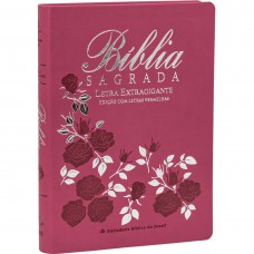 Bíblia Sagrada ARC, Letra Extragigante, com palavras de Jesus destacadas, com mapa, com índice, Capa Couro Sintético Rosa Bíblia Sagrada ARC, Letra Extragigante, com palavras de Jesus destacadas, com mapa, com índice, Capa Couro Sintético Rosa
