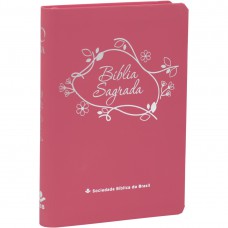 Bíblia Sagrada ARA para Mulher, Letra Grande, Capa Couro Sintético Rosa