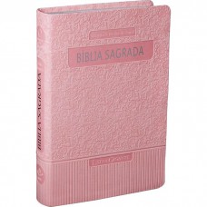 Bíblia Sagrada ARA para Mulher, Letra Gigante, com índice, Capa Couro Sintético Rosa Claro