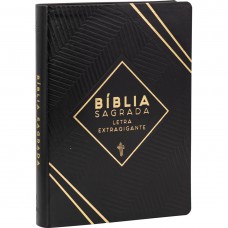 Bíblia Sagrada NTLH, Letra Extragigante, com índice, Capa Couro Sintético Preta