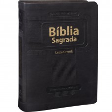 Bíblia Sagrada ARA, Letra Grande, Tamanho Médio, Capa Couro Sintético Preta