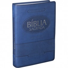 Bíblia Sagrada ARA, Letra Gigante, com índice, Capa Couro Sintético Azul