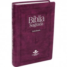 Bíblia Sagrada ARC para Mulher, Letra Gigante, com palavras de Jesus destacadas, com índice, Capa Couro Sintético: púrpura nobre