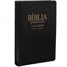 Bíblia Sagrada ARA, Letra Gigante, com índice, Capa Couro Sintético Preta Nobre