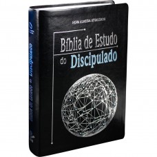 Bíblia Sagrada NAA de Estudo do Discipulado, Letra Regular, com mapa, Capa Couro Sintético Preta