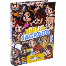 Bíblia Sagrada NTLH para Criança, Letra Maior, com mapa, Capa Dura Ilustrada: Vinho