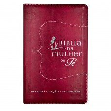 Bíblia da Mulher de Fé NVI, Letra tradicional, com devocionais de Sheila Walsh, Capa luxo Vermelha