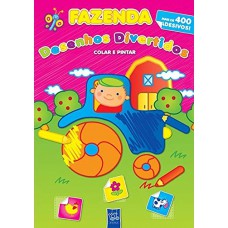 Fazenda : Desenhos divertidos colar e pintar