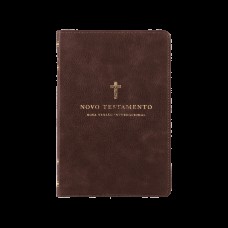 Novo Testamento NVI, Capa luxo, Cruz Marrom, Leitura Perfeita