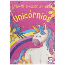 Livro-pad de colorir com Glitter: Unicórnios