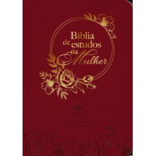 Bíblia NVT de Estudo da Mulher, Letra Grande, com estudos e reflexões devocionais de gênesis a apocalipse, Capa Couro ecológico Vermelho