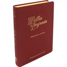 Bíblia Sagrada ARA para Mulher, Letra Gigante, Capa Couro Sintético Vermelha