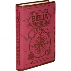 Bíblia das Descobertas NTLH, Letra Regular, com mapa, Capa Couro Sintético Rosa