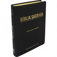 Bíblia Sagrada ARA, Letra Gigante, Capa Couro Sintético Preta