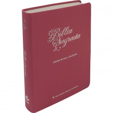 Bíblia Sagrada ARA para Mulher, Letra Gigante, Capa Couro Sintético Rosa