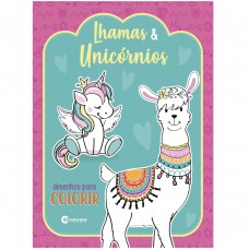 Lhamas e Unicórnios Desenhos Para Colorir
