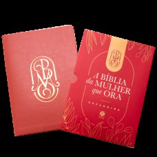 A Bíblia da Mulher que Ora NVT, Expandida, Letra Regular, Capa Luxo Couro Sintético Vinho