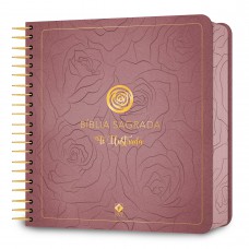 Bíblia Fé Ilustrada NVT, Journaling para Mulher, Letra Regular, Com Espaço Para Anotação, Capa Dura Rosa