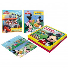 Box livros e quebra-cabeça - Mickey