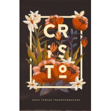 Bíblia NVT Flores Tropicais Cristo Preta Slim - Letra Maior
