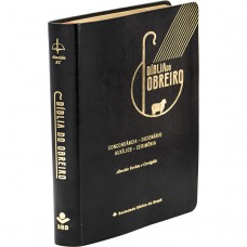 Bíblia Sagrada ARC de Estudo, Letra Grande, com palavras de Jesus destacadas, com mapa, Capa Couro Sintético Preta