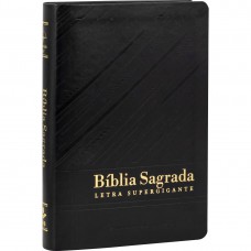 Bíblia Sagrada ARC, Letra Supergigante, com palavras de Jesus destacadas, com índice, Capa Couro Sintético Preta