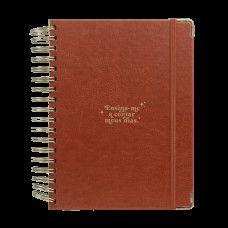 Meu plano perfeito, planner sem data, Capa luxo marrom, Clássica | Planner 2026