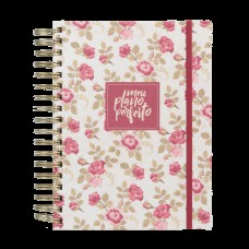 Meu plano perfeito, planner sem data com capa de tecido, capa Vintage | Planner 2026