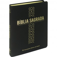 Bíblia Sagrada NAA de Estudo, Letra Grande, Tamanho Grande, Capa Couro Sintético Preta
