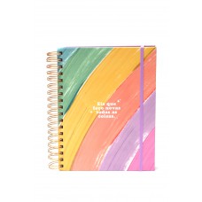 Meu plano perfeito, planner sem data com capa dura, espiral duplo, capa Pastel | Planner 2026