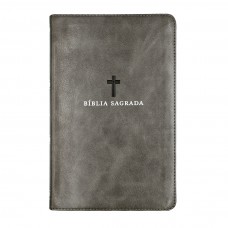 Bíblia ACF, Letra grande, Fonte Leitura Perfeita, Capa luxo Cinza