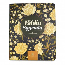 Bíblia Sagrada NVI com Espaço para Anotações, Capa luxo, Flores, Leitura Perfeita