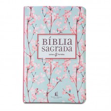 Bíblia NVI, Capa flexível de tecido, Cerejeira, Leitura Perfeita
