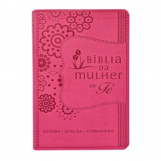 Bíblia da Mulher de Fé NVI, Letra tradicional, com devocionais de Sheila Walsh, Capa luxo Rosa