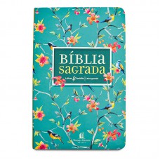 Bíblia NVI, Letra grande, Fonte Leitura Perfeita, Capa luxo Flores
