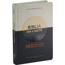 Bíblia Dia e Noite — Devocional 365 Dias NAA, Letra Regular, com mapa, Capa Dura Azul