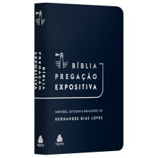 Bíblia Pregação Expositiva | RA | PU luxo azul escuro